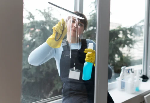 Nettoyage de vitres intérieures et extérieures à la Guierche